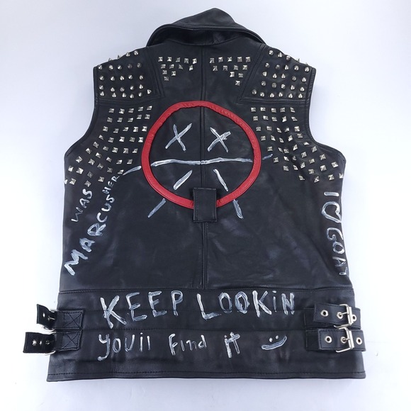 Other - Watch Dogs 2 Legion Dedsec Wrench Studded Leather Vest Adult XS Punk No Hood